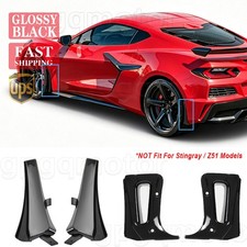 For Corvette C8 Z06 E-Ray 2023-2026 Gloss Front & Rear Extended Guard Mud Flaps picture