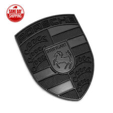 Refinished BLACK Custom Porsche Hood Crest Emblem Badge fits ALL popular models picture