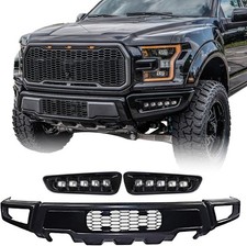 Front Bumper For 2018-2020 F-150 Glossy Charcoal Raptor Style with Fog Lights picture