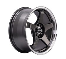 4 PCS 17 X 8 Inch Gunmetal Machine Lip Wheels Rim 5x114.3 Wheel ET 25 CB 73.1 picture
