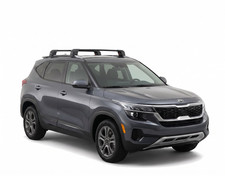Roof Rack Crossbars Lockable Aluminum Black-Gray For Kia Seltos 2021-2027 Pair picture