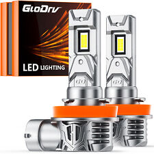 GloDrv Fanless LED Low Beam Headlight Bulbs H11 H16 2PCS 6000K Cool White Bright picture