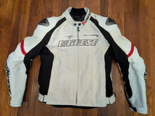 Dainese Perforated Leather Motorcycle Jacket CE Armored  NICE - Euro 52 picture