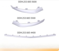 3PCS Matte Silver Front Bumper Molding Trim For 2016-2019 Mercedes Benz GLC W253 picture