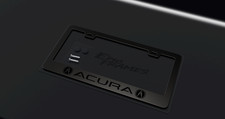Black on Black Acura License Plate Frame Black Stainless Steel Metal picture