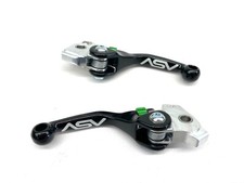 ASV F4 Brake & Clutch Levers Shorty Black 2019-2023 KX450/X / 2021-2026 KX250/X picture