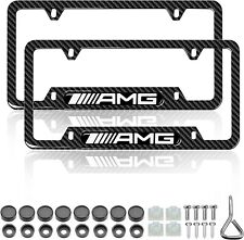 Mercedes-Benz AMG 3D Carbon Fiber Textured License Plate Frame NEW/ Accessories picture