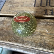 Vintage Original Peterbilt Gold Metalflake Glitter Shift Knob w/Extension NICE picture
