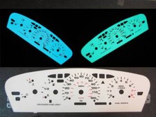 1995-1999 Dodge Neon  White Face Glow Gauges For instrument cluster W/ RPM picture