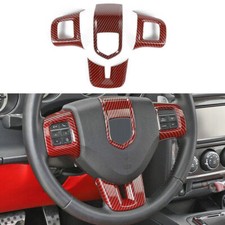 Red Carbon Fiber Interior Dash Trim Kit for Dodge Challenger 09-14 Accessories picture