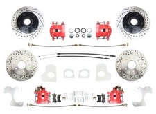 1982-88 G Body Front & Rear Brake Package, RED PC Calipers, D/S Rotors picture
