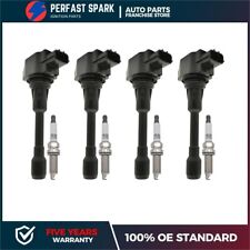 4PCS Ignition Coils + 4PCS Iridium Spark Plugs For 2009-2019 Nissan Versa 1.6L picture
