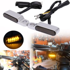For Harley Chopper 2X Motorcycle LED Turn Signal Indicator Amber Blinker Light picture