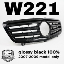 for Mercedes w221 S550 S63 S65 S600 front grille black 3 Fins S-class 2006-2009 picture
