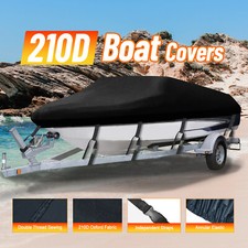 11-13ft 14-16ft 17-19ft 20-22ft Boat Cover Fishing Ski Bass V-Hull UV Waterproof picture