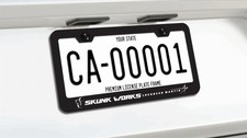 Skunkworks Lockheed Car License Plate Frame Black Stainless Steel Metal picture