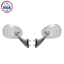 NSU Prinz 30 Sport P1000 TT TTS 58-69 Chrome Ellipse Oval Shape Door Mirror Pair picture