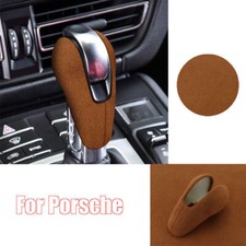 Suede Leather Car Gear Shift Knob Cover Trim For Porsche 718 911 Macan Panamera picture