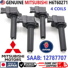 GENUINE x4 Ignition Coils For 2003-2011 Saab 2.0L I4 TURBO, H6T60271, 12787707 picture