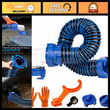 3FT RV Sewer Hose - Heavy Duty Black Tank Waste Hose for Portable RV Use picture