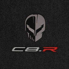 C8 Corvette Ultimat Floor Mats - Greystone Carpet Color - Gray Jake Skull /C8.R picture