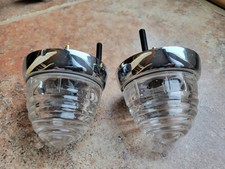 NOS Mercedes 190SL Ponton Front Turn Signal Light PAIR Porsche 356 CLEAR picture