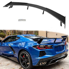 Rear High Wing Spoiler Fits For 2020-2023 Corvette C8 Models ABS Bar Gloss Black picture