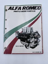Original Alfa Romeo Parts Accessories Catalog Tipo 33 Motore 1st Edition picture