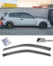 EOS Visors For 92-95 Honda Civic Hatchback JDM Tape-On Side Window Rain Guards picture