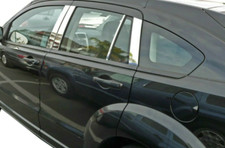 fit:2007-2013 Dodge Caliber 8Pc Pillar Post Stainless Steel Trim Door Cover picture