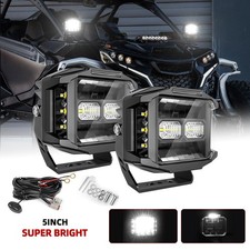 2x 5''Inch LED Side Shooter Work Driving Light Pods w/DRL for Can-am Maverick X3 picture