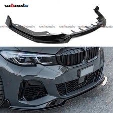 MP Style Gloss Black Front Bumper Lip Kit For 2019-22 BMW G20 330i M340i M Sport picture