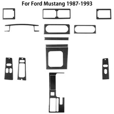 12Pcs Full real carbon fibre interior dashboard kit for Ford Mustang 87-93 picture