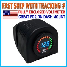 12V LED Digital Voltmeter Voltage Meter Battery Gauge Car Boat Marine Waterproof picture