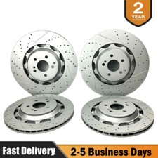 4pcs Front Rear Brake Rotors Fit Mercedes W222 S450 S560 S63 S65 AMG 2014-2020 picture