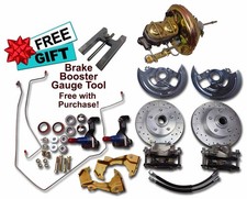 1968 1972 Chevelle GM A body power front disc brake conversion drilled slotted picture