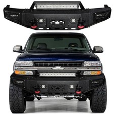 Vijay Front Bumper with Winch Plate&LED Light For 1999-2002 Chevy Silverado 1500 picture