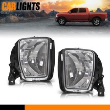 Bumper Clear Fog Lights Fits 2013 2014 2015 2016 2017 2018 Dodge RAM 1500 L+R picture