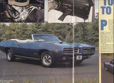 1969 PONTIAC GTO JUDGE CONVERTIBLE 2 pg Color Article picture