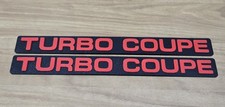1987 1988 Ford Thunderbird Turbo Coupe Door Badges Pair 3d Printed  Black/Red picture