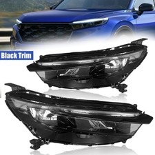 Pair Left & Right For 2023-2026 Honda CR-V CRV Headlight Black Trim Lamps LED picture