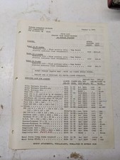 JOHNSON WORK HORSE MODEL 10 TC 12 14 A LOADER TRACTORS PRICE LIST 1973 picture