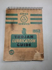 Vintage 1952 Cities Service Trojan Lubrication Guide Automotive Manual  picture