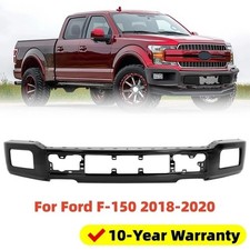 3PCS Black Steel Front Bumper Face Bar For Ford F-150 F150 2018-2020 W/ Fog Hole picture
