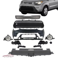 For Kia Soul 2014-2016 15 Front Upper Lower Grille/Bumper Cover/Fog Lights 11PCS picture