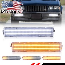 2X Clear Dynamic LED Front Parking Turn Signal Lights For 1980-1987 Buick Regal picture