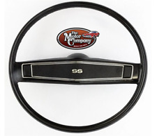 1969 Chevelle Black Standard Steering Wheel Kit with SS Emblem and Pebble Grain picture