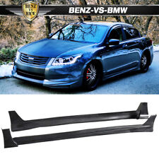 Fits 2008-2012 Honda Accord Mugen Style Side Skirts Extensions Pair PU Sedan picture