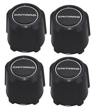 NEW 1982-1992 Chevy CAMARO Wheel BLACK Center Hub Caps SET of 4 GM Licensed picture
