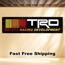 TRD 2'X8' BANNER FLAG TOYOTA RACING DEVELOPMENT picture